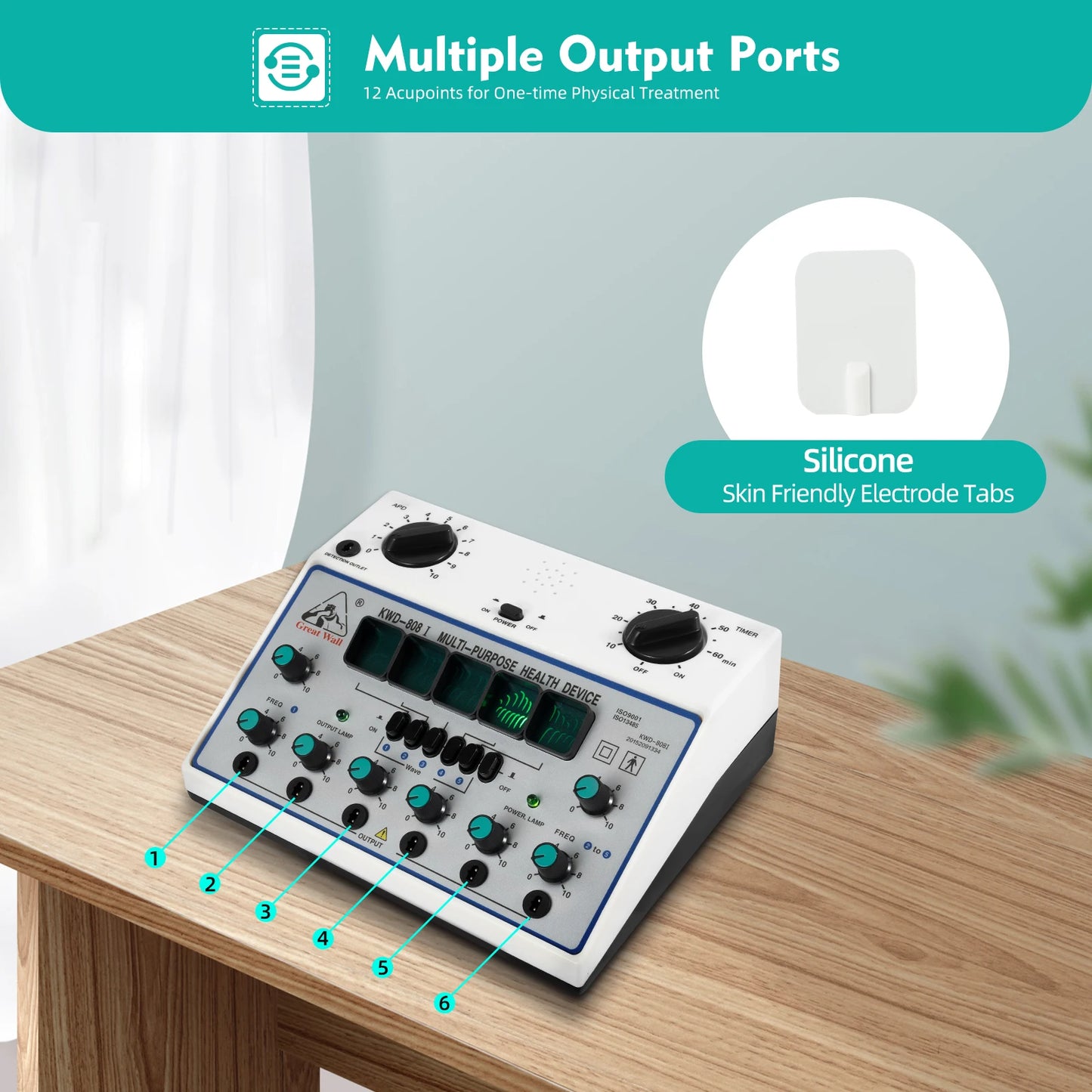 None KWD808I Electric Impulse Acupuncture Therapy Patch Massager