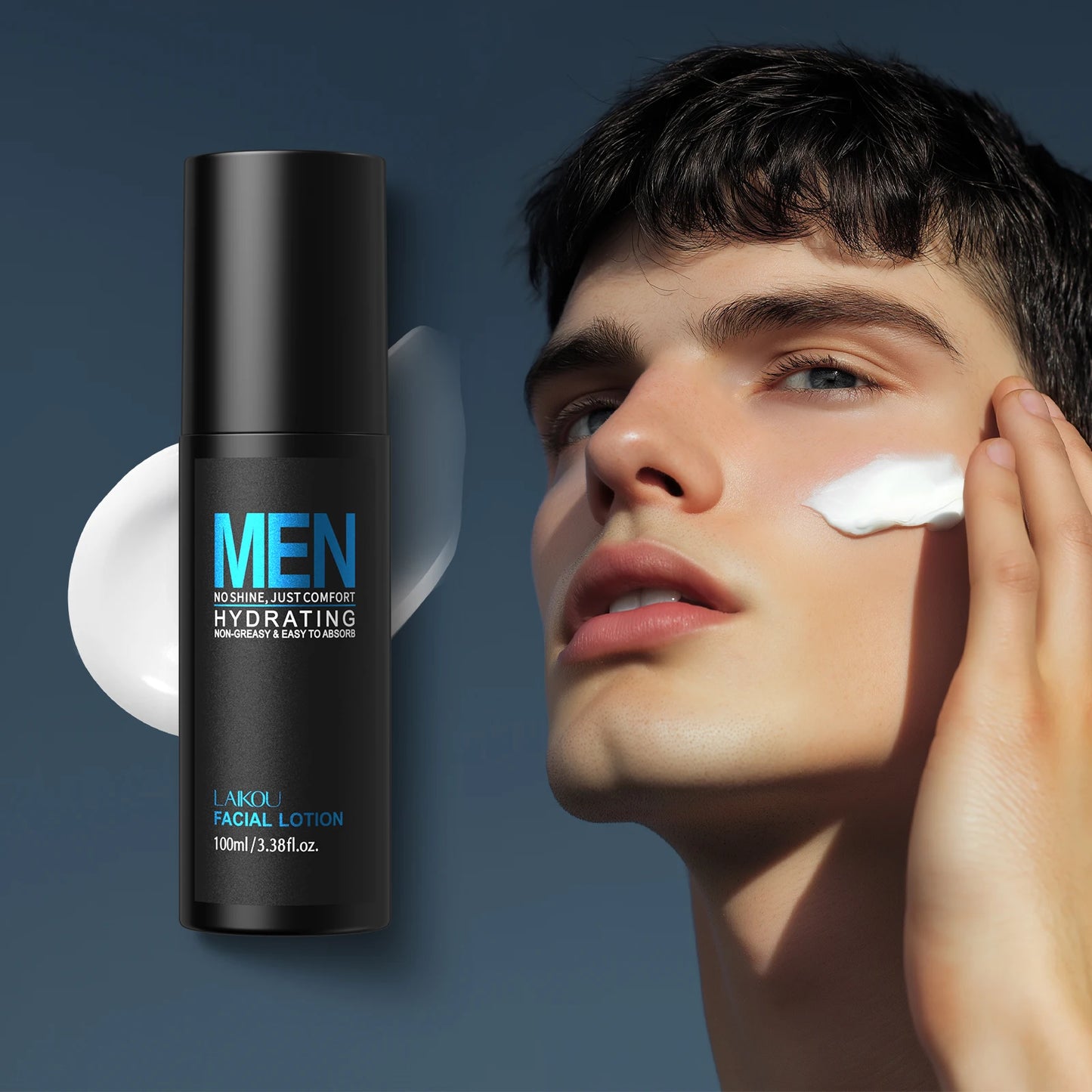 LAIKOU Men Skincare Set 4pc Lazy Cream Toner Oil Control