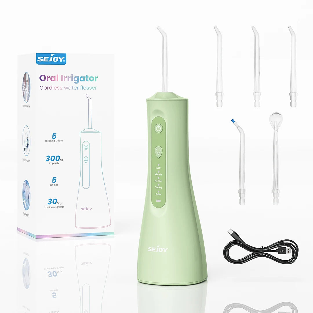 Sejoy Electric Water Flossers Oral Irrigator Portable Five Modes