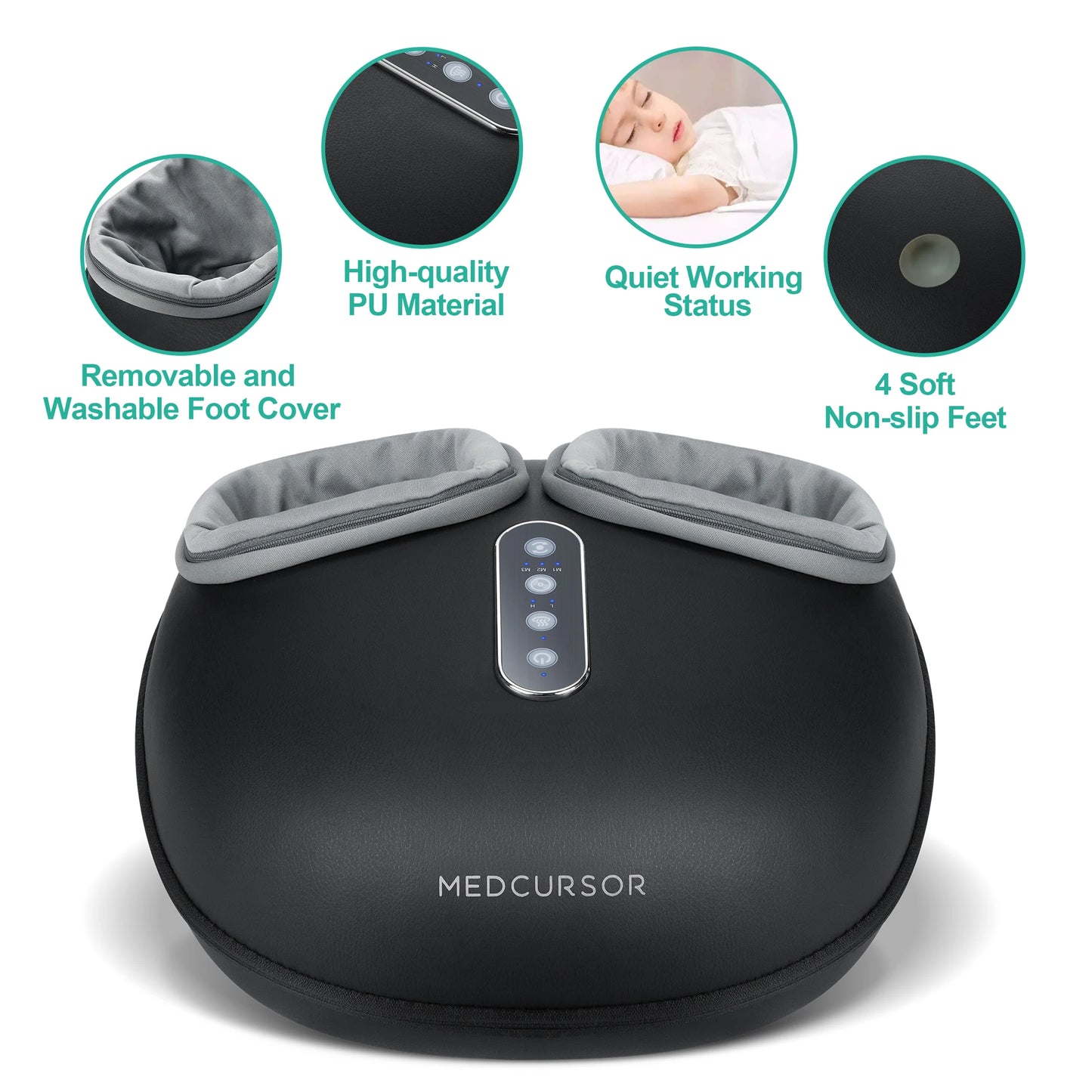 Medcursor Shiatsu Foot Massager With Heat Deep Tissue Relief