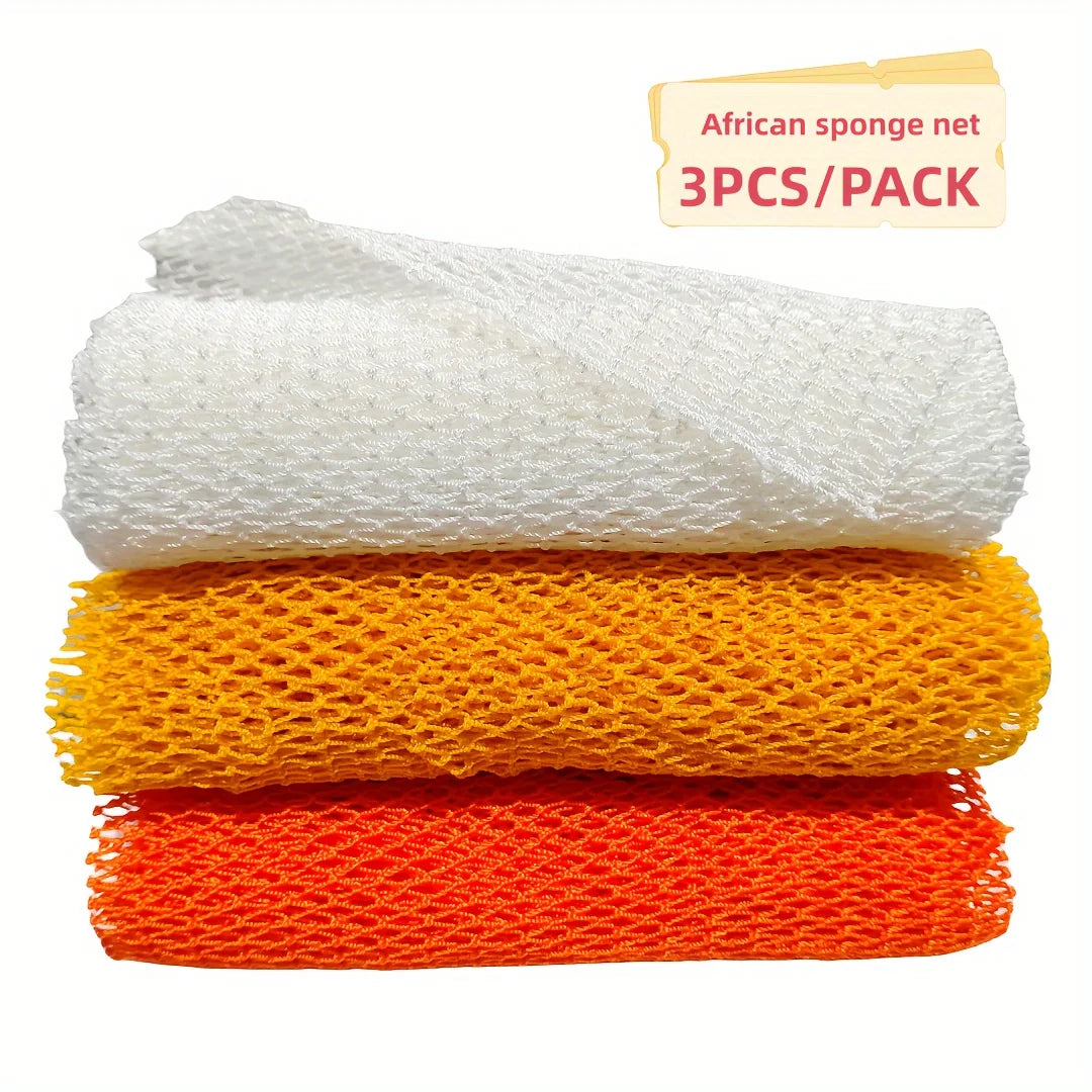 African Net Sponge Hyperexfoliating Bathing Wash Cloth LuxuriousPremium Gentle Scrub
