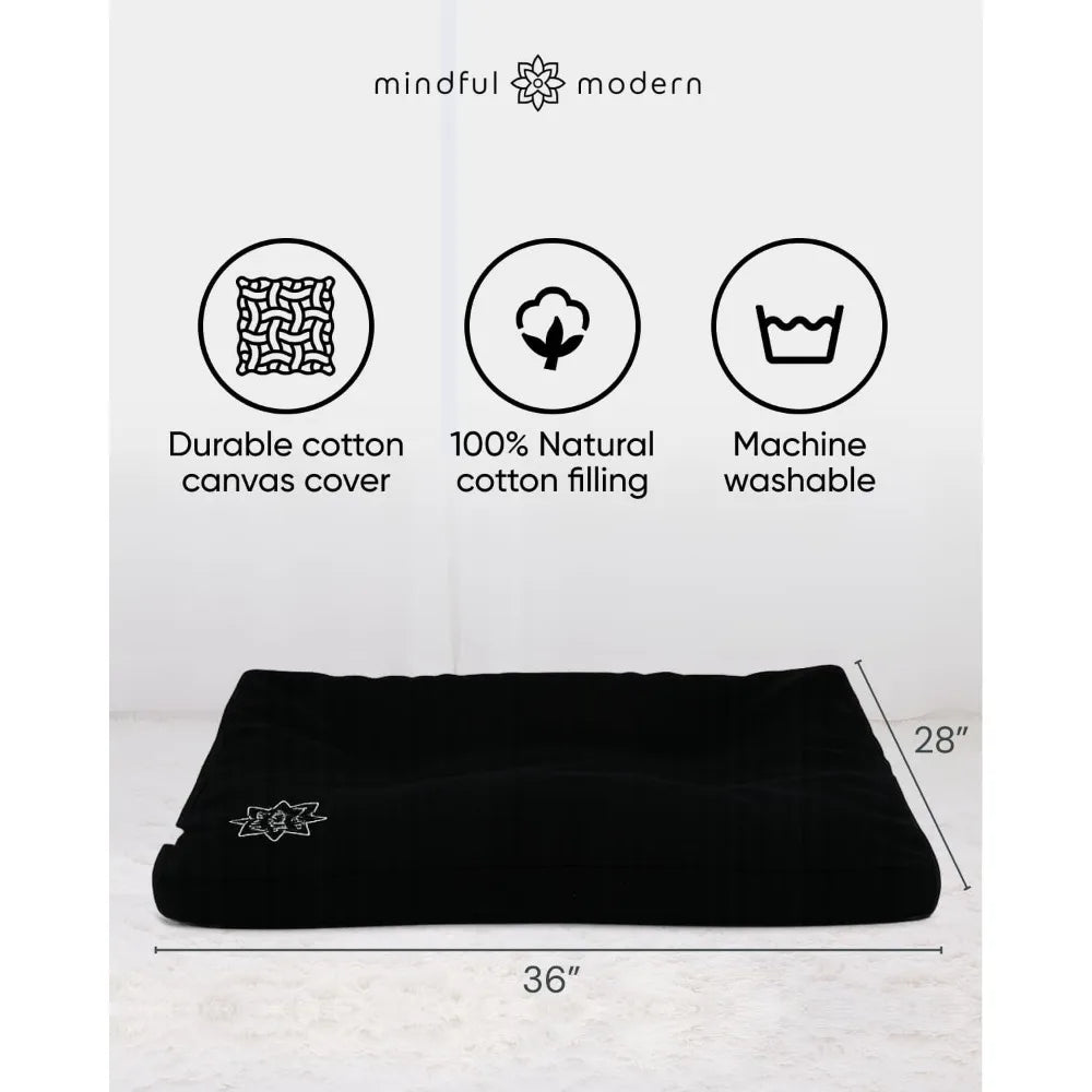 Mindful Modern Zabuton Meditation Mat Cotton Filled Pad For Kneeling