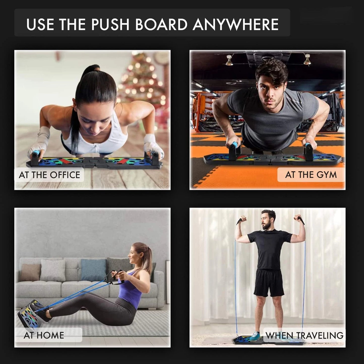 Push Up Board Set Portable Multifunctional Fitness Equipment For Chest