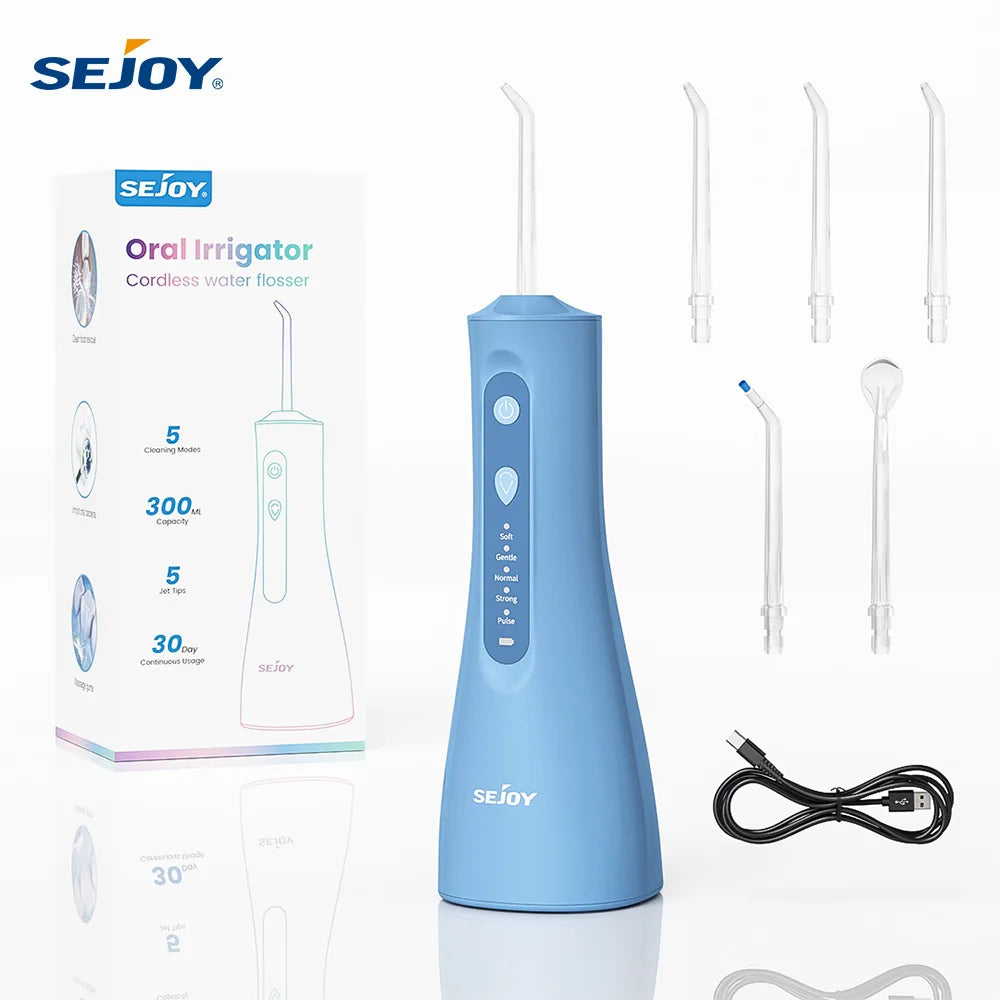 Sejoy Electric Water Flossers Oral Irrigator Portable Five Modes