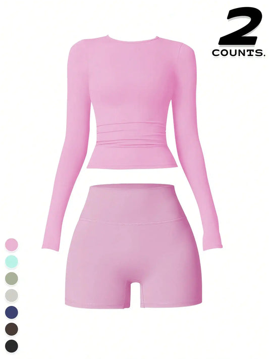 None Womens Gym Wear Set For Yoga Running And Festivals