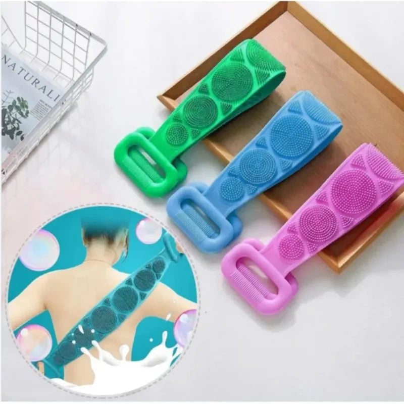 Silicone Back Scrubber Massage Exfoliating Sponge Bathroom Brush Shower PremiumPlus