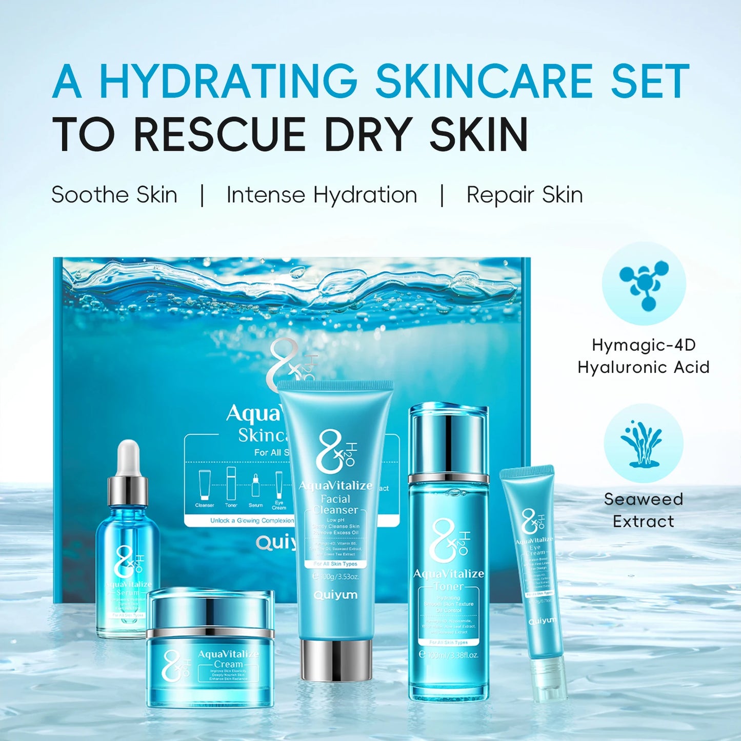 LAIKOU AquaVitalize Hydration Skincare Set 8X H2O