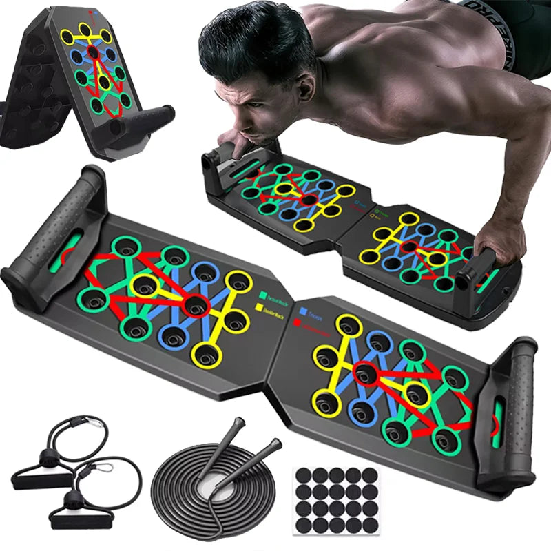 Push Up Board Set Portable Multifunctional Fitness Equipment For Chest