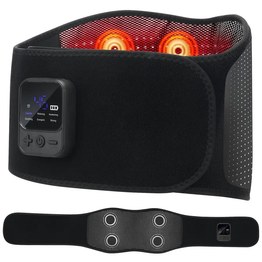 Back Massager Belt With Red Light Therapy And Heating Vibration