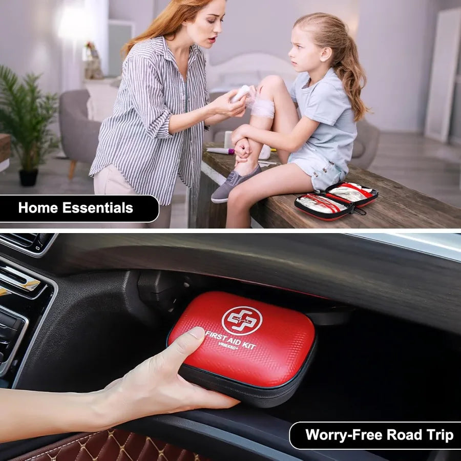 NONE Mini First Aid Kit 150 Pieces Waterproof Hard Shell