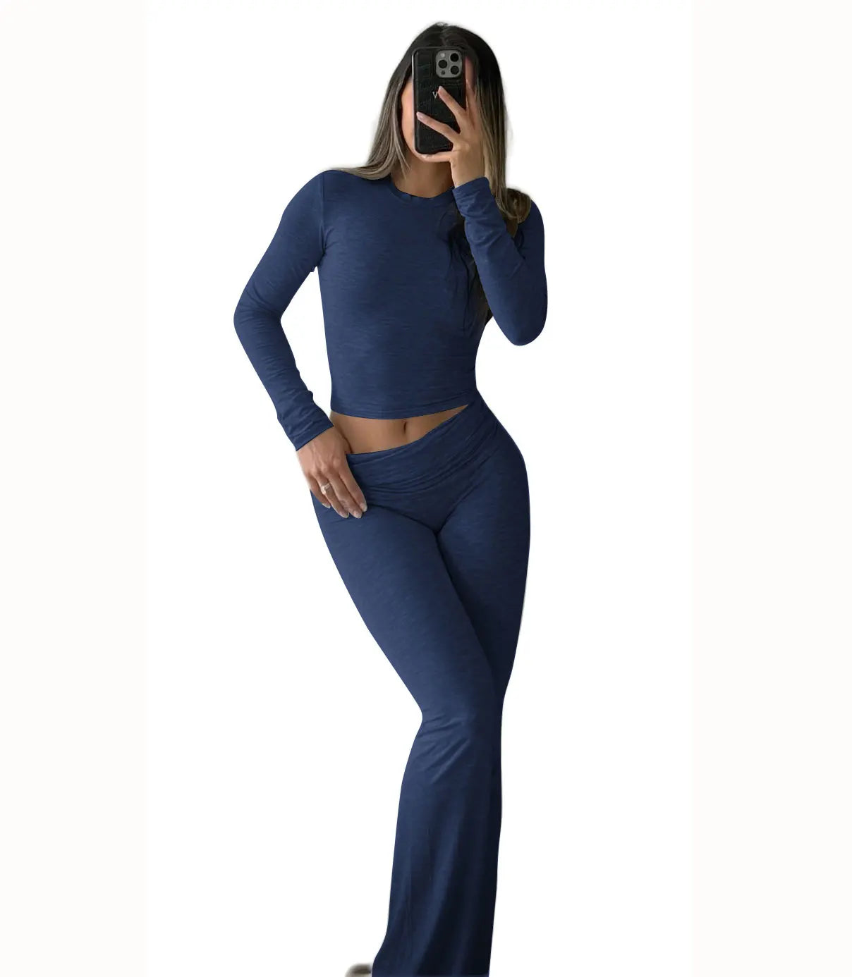 None Women's Yoga Two-Piece Set Long-Sleeve Activewear