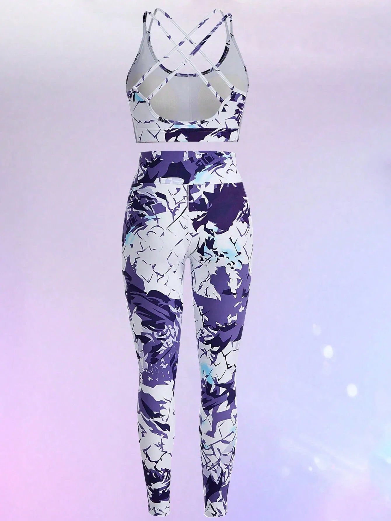 None Women's 3-Piece Workout Set for Gym Yoga Running