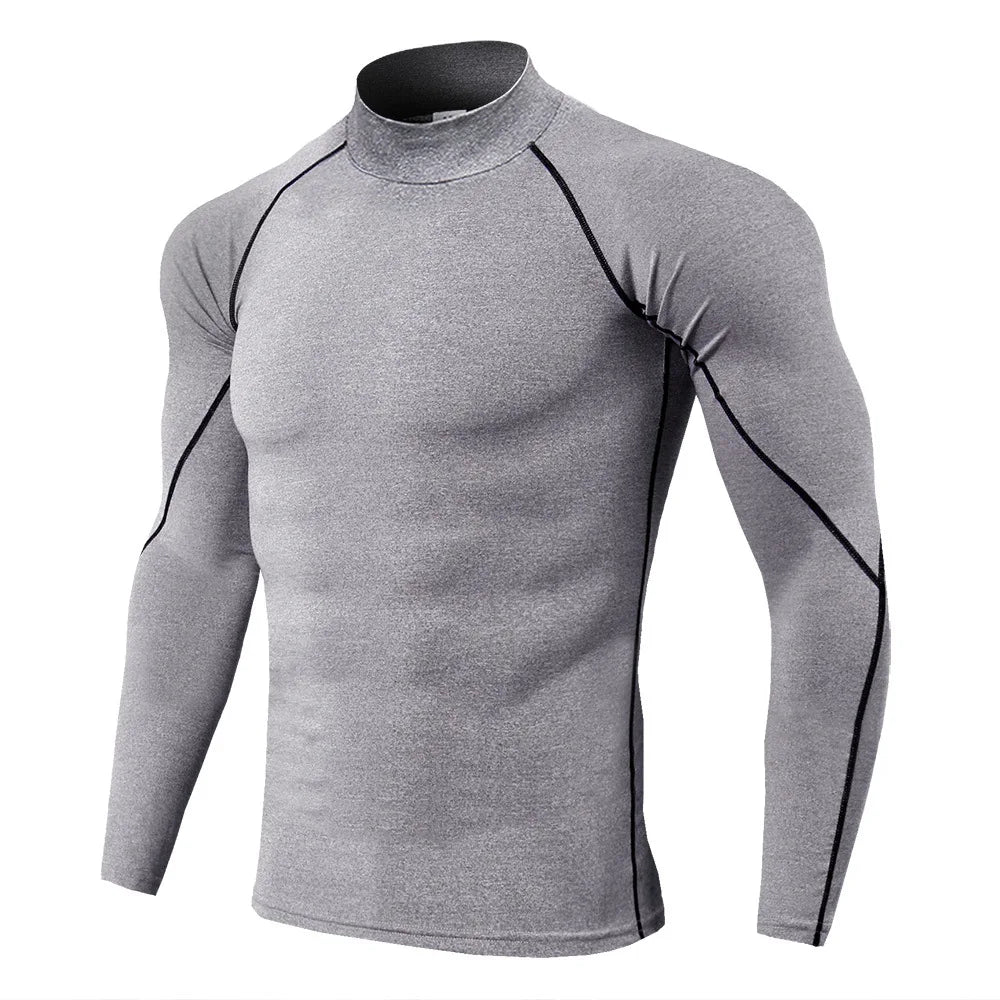 Wyhyayecn Quick Dry Men Sports T Shirt Long Sleeve Top