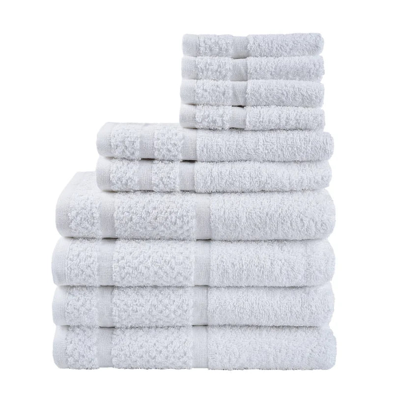 NONECN 10 Piece Cotton Towel Set Soft And Durable Quality