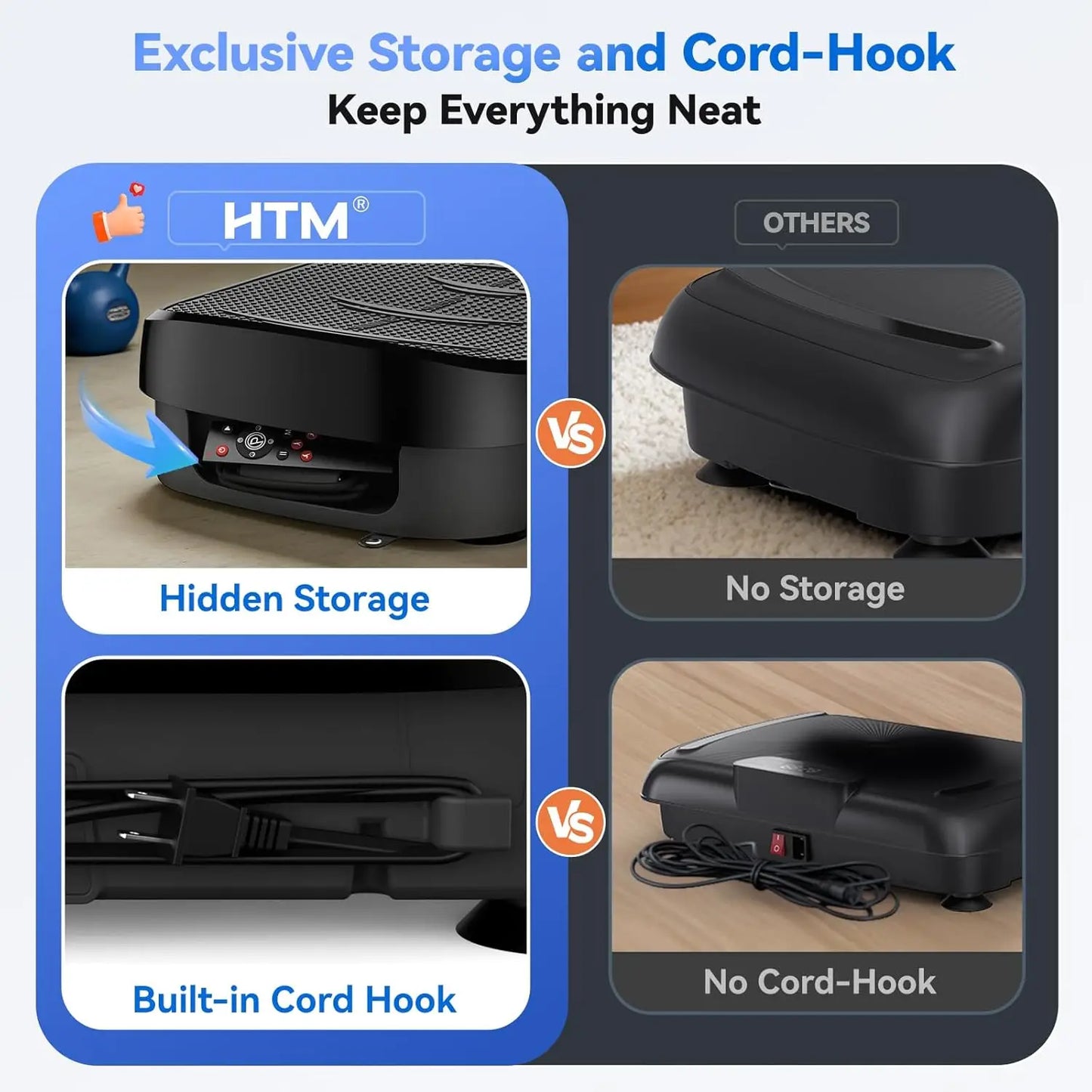 HTM Vibration Plate Fat Burning Fitness Platform For Home Gym