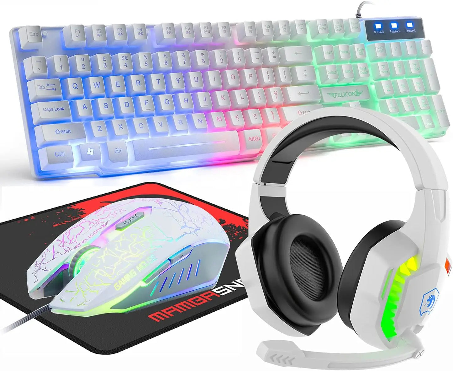 MAMBASNAKE T11 Wired Gaming Keyboard Mouse Headset Combo