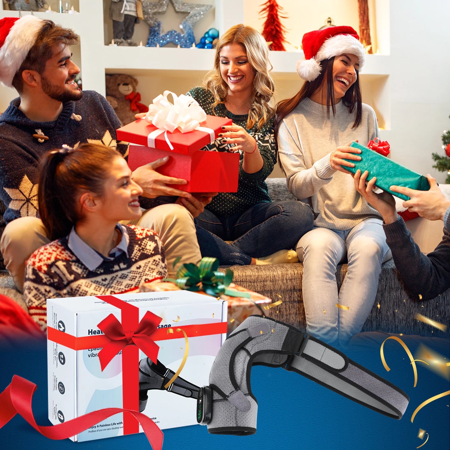 PASTSKY Heated Shoulder Warmer Massager Electric Heating Wrap