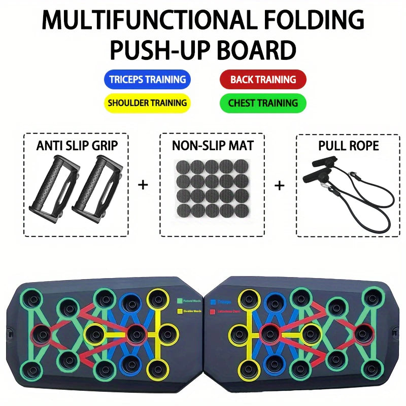 Push Up Board Set Portable Multifunctional Fitness Equipment For Chest