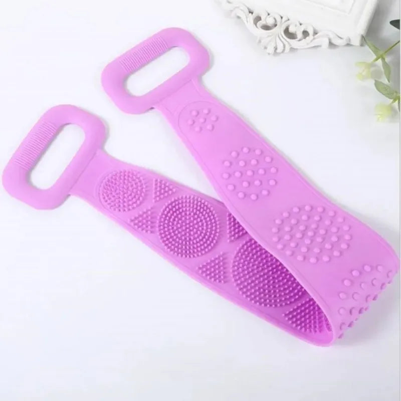 Silicone Back Scrubber Massage Exfoliating Sponge Bathroom Brush Shower PremiumPlus