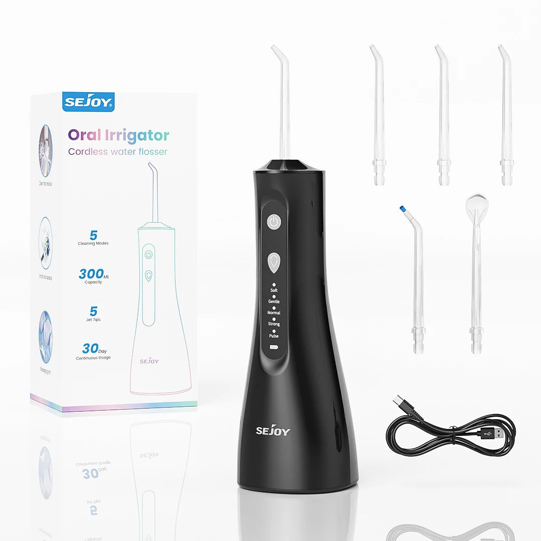 Sejoy Electric Water Flossers Oral Irrigator Portable Five Modes