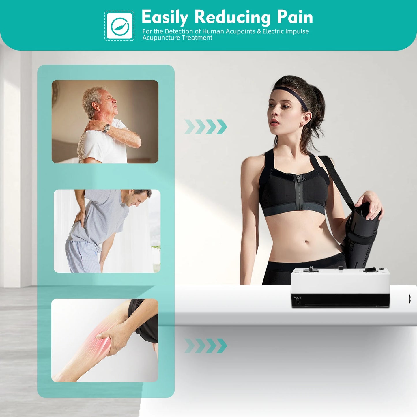 None KWD808I Electric Impulse Acupuncture Therapy Patch Massager