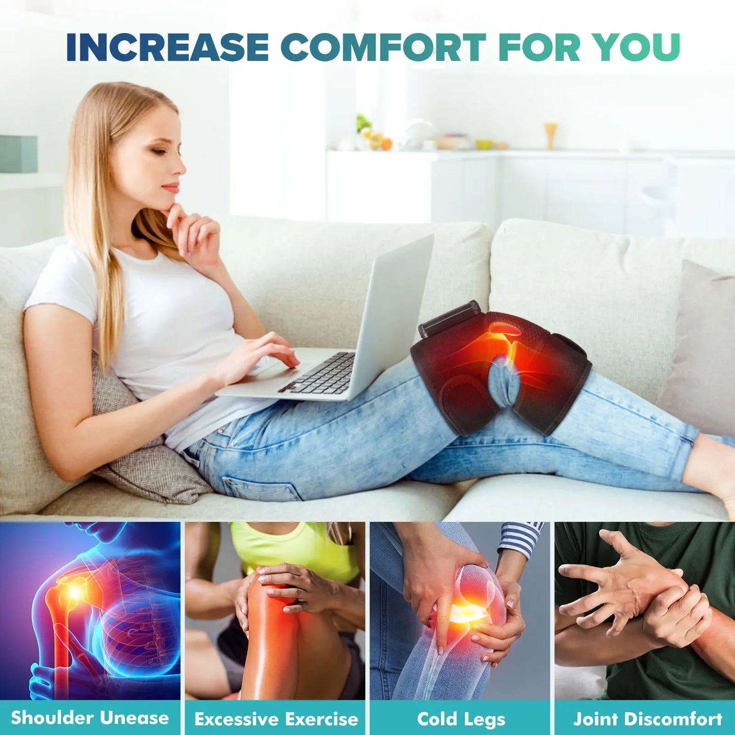 NONE Intelligent Electric Heating Knee Massager And Warm Compress
