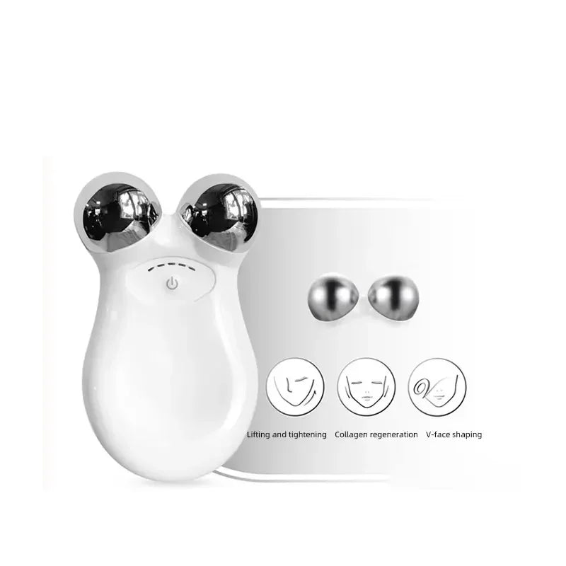 None Microcurrent Facial Massager Roller EMS Face Lift Skin Tightening
