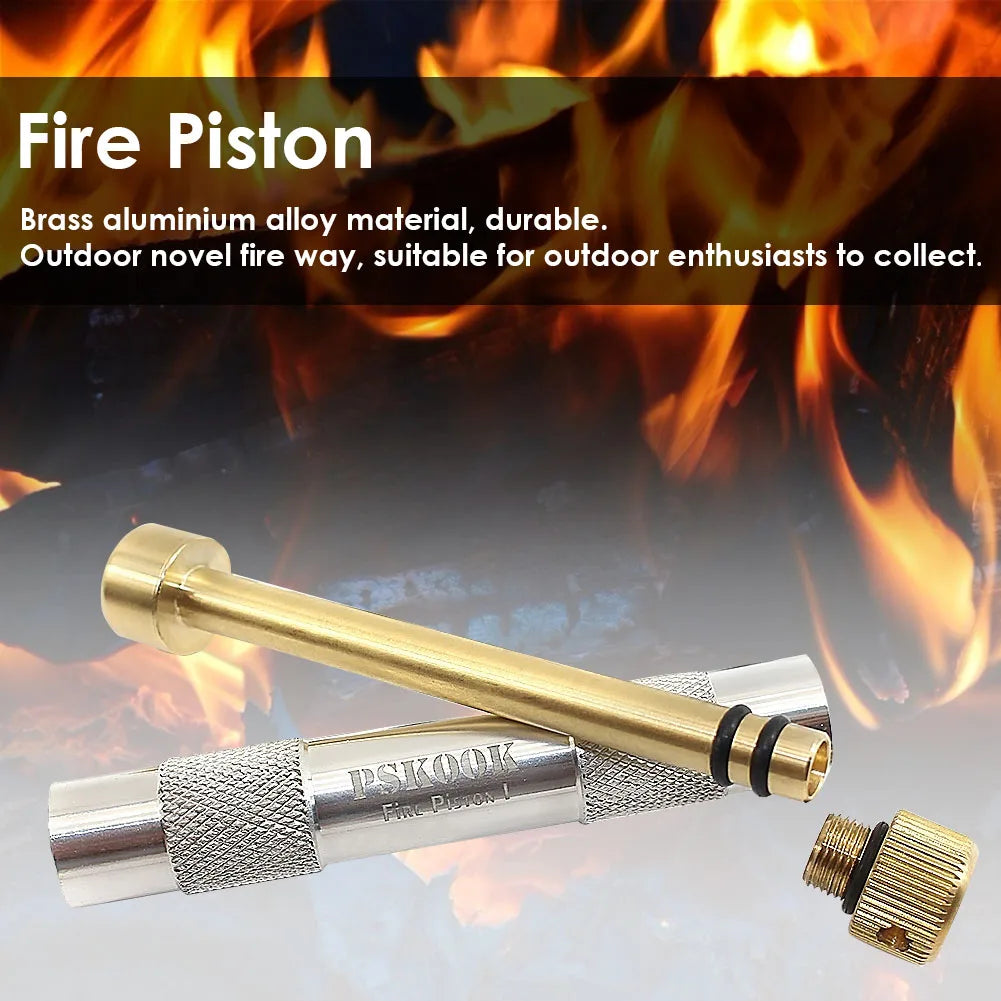 MOJOYCE Brass Ignited Piston Firearm Fire Tube Survival Tool