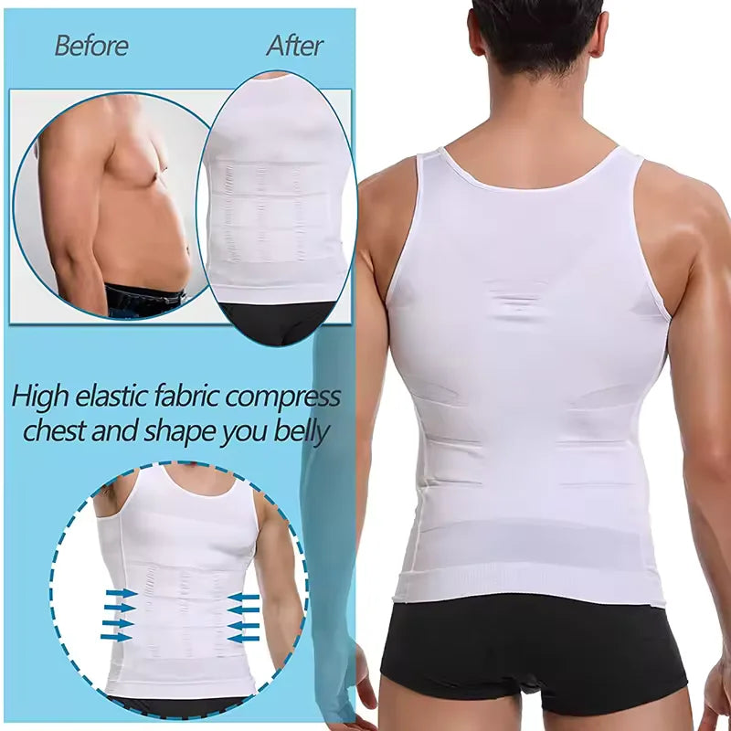 LALAMELON Men Compression Vest Shapewear Body Shaper Tank Top