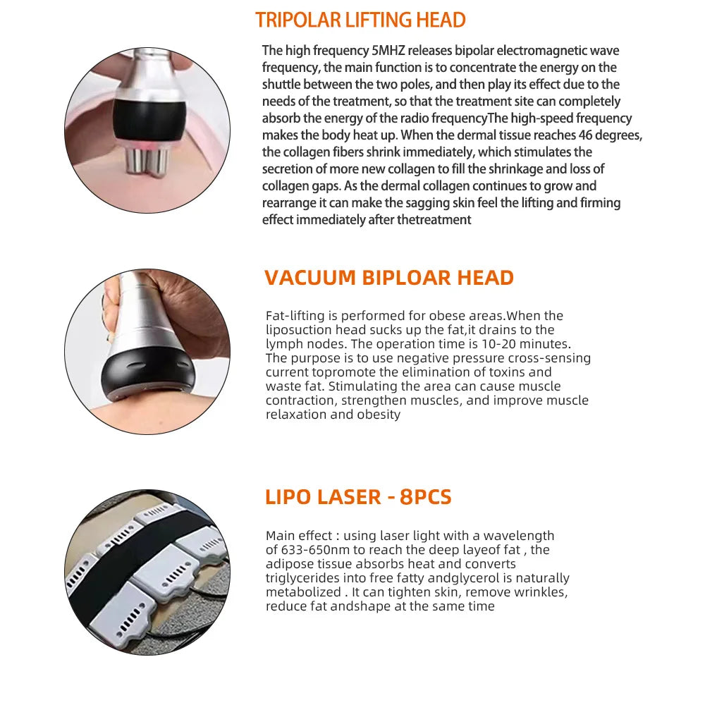 MISSHEARTH Six In One 40K Cavitation Machine Body Slimming