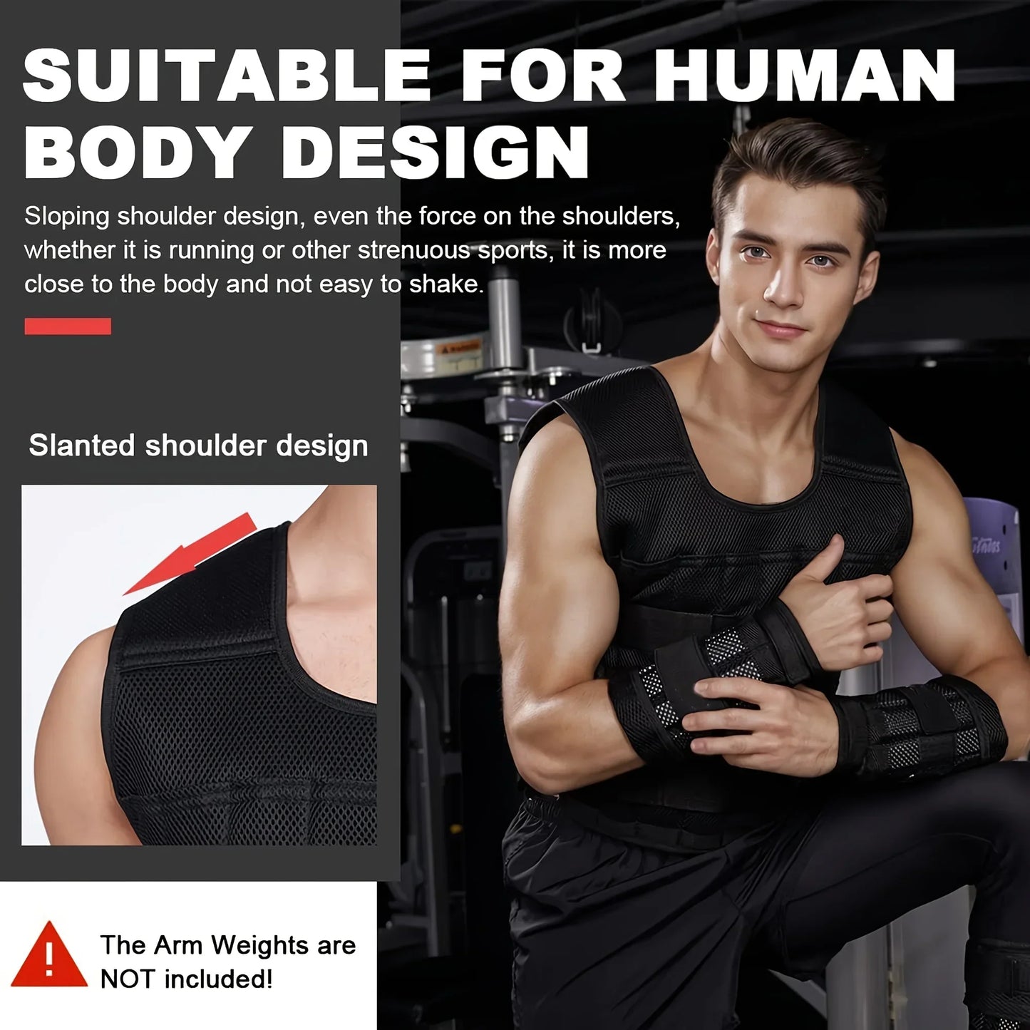 NONE Adjustable Weight Vest With Ankle And Wrist Weights
