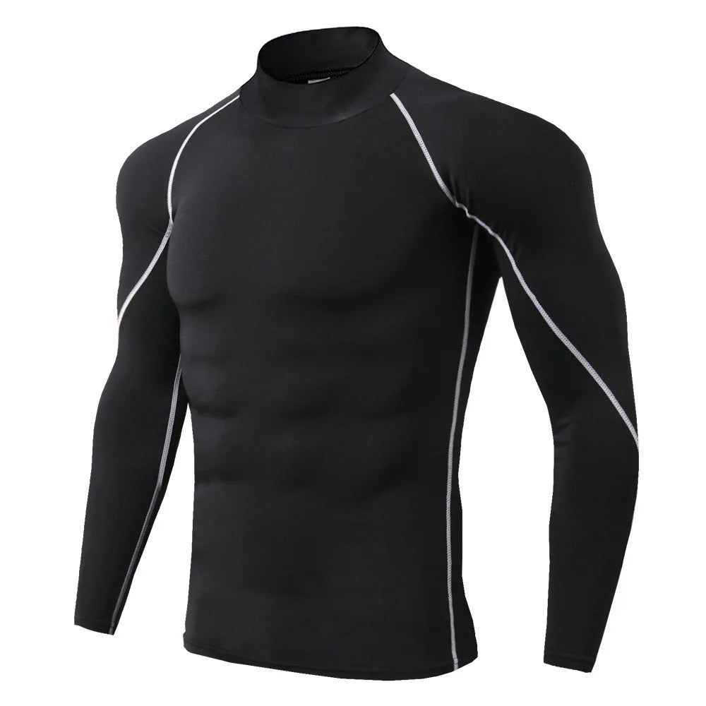 Wyhyayecn Quick Dry Men Sports T Shirt Long Sleeve Top