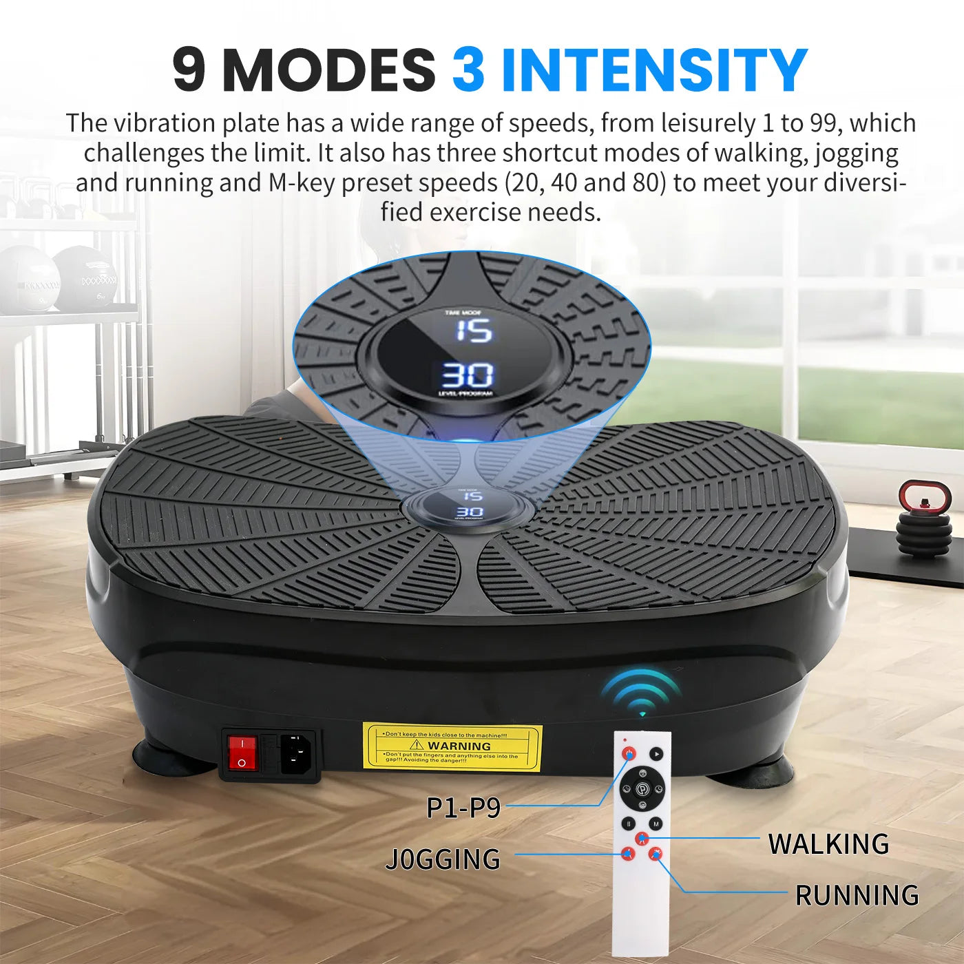 Vibration Plate Exercise Machine Whole Body Workout Power Vibration Platform