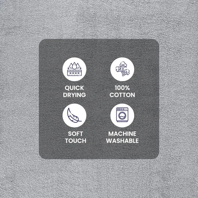 NONECN 10 Piece Cotton Towel Set Soft And Durable Quality