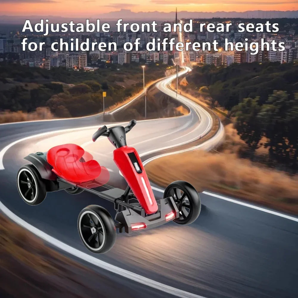 None 12V Electric Kids Go Kart Four-Wheel Ride On Toy
