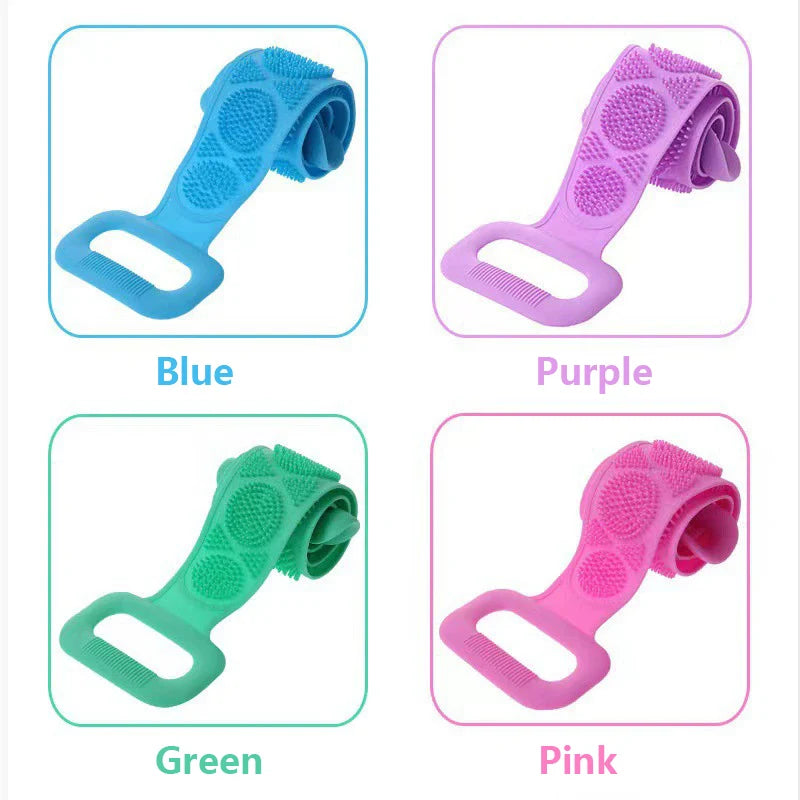 Silicone Back Scrubber Massage Exfoliating Sponge Bathroom Brush Shower PremiumPlus