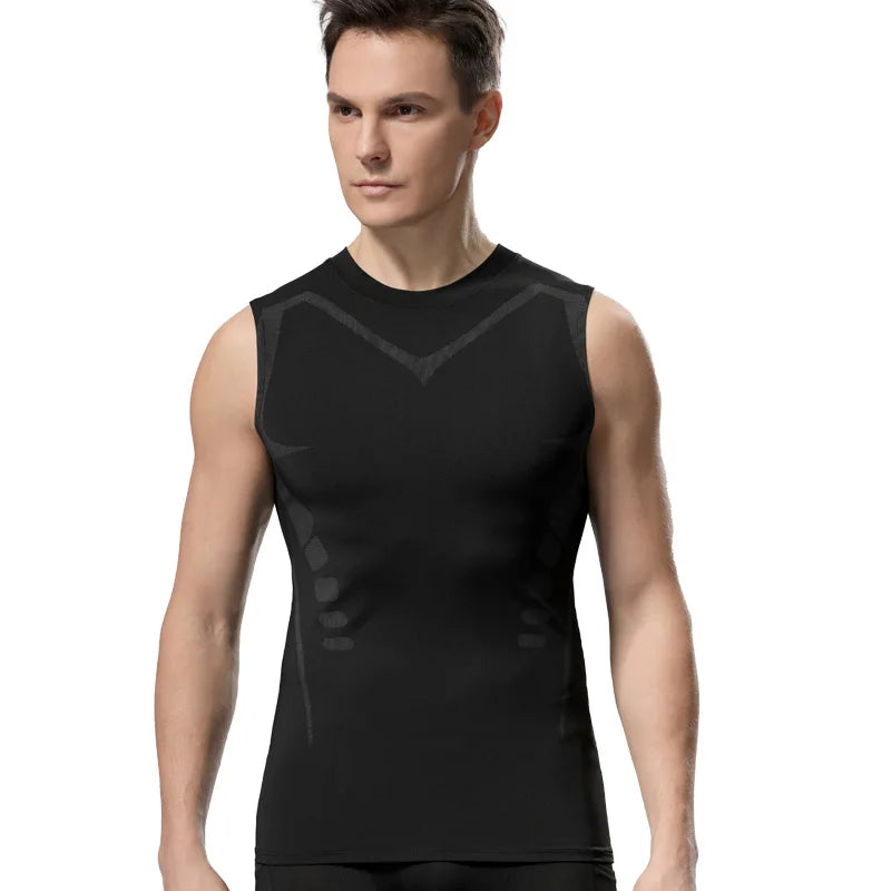 Men's Compression Tank Top Gym Shirt Sleeveless Quick Dry Printing