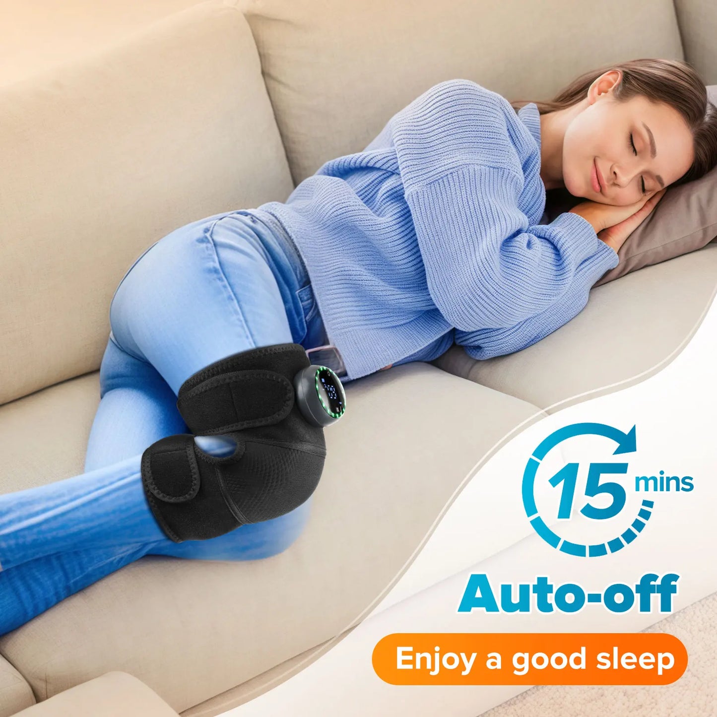 PASTSKY Heating Massage Knee Pad With Smart Vibration Hot Compress