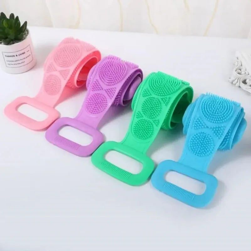 Silicone Back Scrubber Massage Exfoliating Sponge Bathroom Brush Shower PremiumPlus