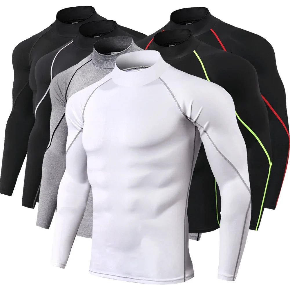 Wyhyayecn Quick Dry Men Sports T Shirt Long Sleeve Top