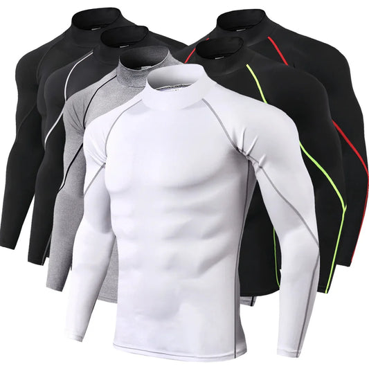 Wyhyayecn Quick Dry Men Sports T Shirt Long Sleeve Top
