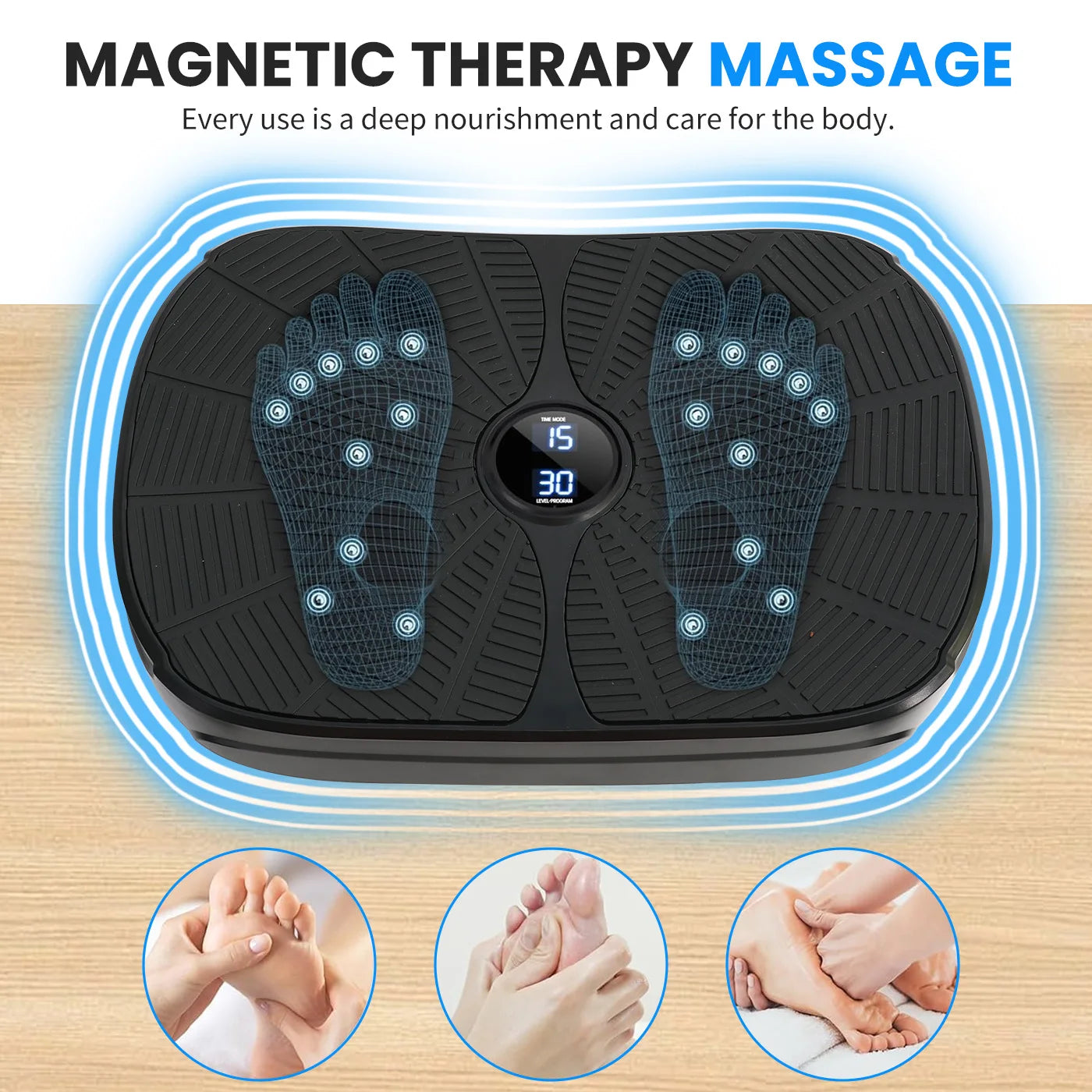 Vibration Plate Exercise Machine Whole Body Workout Power Vibration Platform